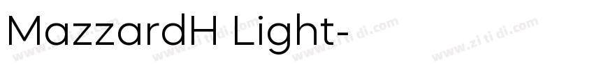 MazzardH Light字体转换
